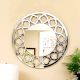 Floral Ring Frame Round Mirror